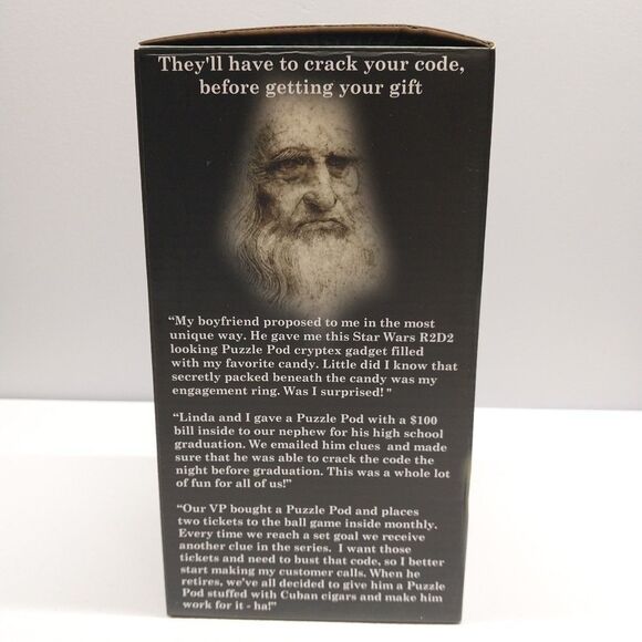 Puzzle Pod Cryptex - Brain Teaser And Coin Bank Gift Crack The Code - Picture 4 of 7